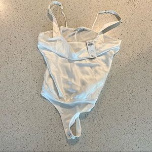 Abercrombie Satin cowl neck bodysuit